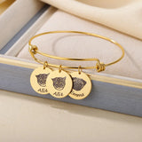 Personalized Pet Photo Bangle Stainless Steel Cuff Bracelet