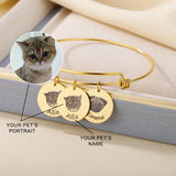 Pet Name Bracelet Bangle Stainless Steel Gift