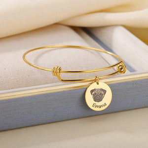 Pet Name Bracelet Bangle Stainless Steel Gift