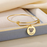 Pet Name Bracelet Bangle Stainless Steel Gift