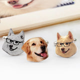 Custom Pet Photo Cufflinks for Him