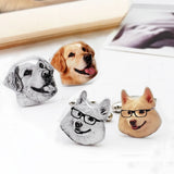 Custom Pet Photo Cufflinks for Him