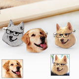 Custom Pet Photo Cufflinks for Him