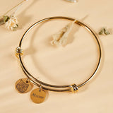 Personalized Pet Photo Disc Bracelet For Women Tiny Cat Name Pendant Bracelet