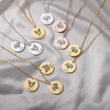 Custom Pet Photo Necklace Engraved Name Date Pendant Jewelry