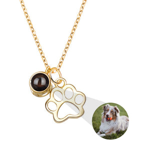 Custom Pet Photo Projection Necklace Charm Pendant Gift