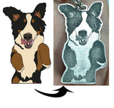 Personalized Pet Photo Keychain, Custom Dog Picture Keyring