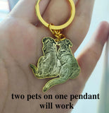 Personalized Pet Photo Keychain, Custom Dog Picture Keyring