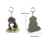 Custom Pet Photo Name Keychain - Personalized Acrylic Keyring
