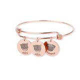 Personalized Pet Photo Name Bracelet For Women Tiny Cat Name Pendant Bracelet