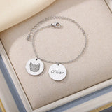 Custom Pet Photo Name Bracelet for Women