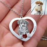 Custom Pet Photo Necklace Engraved Pets Pendant Keychain Memory Jewelry