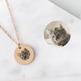 Personalized Pet Photo Portrait Engraved Necklace