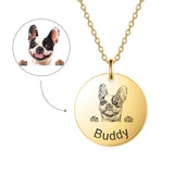Personalized Pet Photo Portrait Engraved Necklace