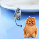 Custom Pet Photo Necklace Engraved Pet Name Pendant Memorial Gift