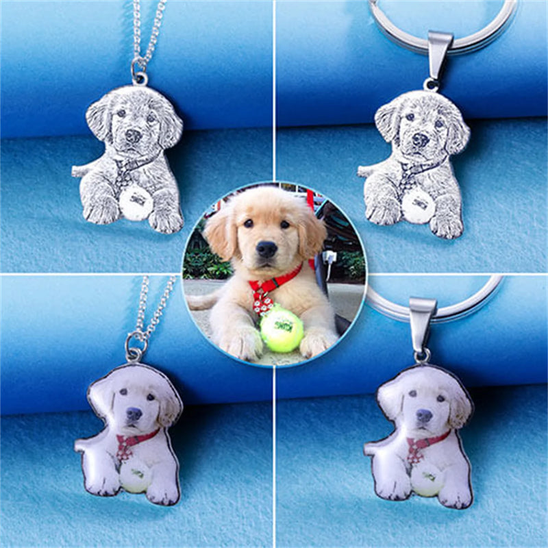 Custom Pet Photo Necklace Personalized Portrait Jewelry