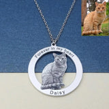 Personalized Pet Picture Necklace Portrait Cat Jewelry Dog Lover Gift
