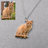 Personalized Pet Picture Necklace Portrait Cat Jewelry Dog Lover Gift