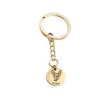 Custom Pet Portrait Keychain Engrave Stainless Steel Cat Dog Name Gift
