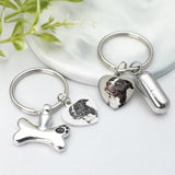 Personalized Pet Urn Keychain Dog Cat Cylinder Cremation Urn Keyring