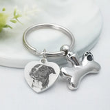 Personalized Pet Urn Keychain Dog Cat Cylinder Cremation Urn Keyring