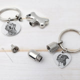 Personalized Pet Urn Keychain Dog Cremation Ashes Jewelry Cat Memorial