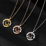 Personalized 925 Silver Feather Projection Necklace