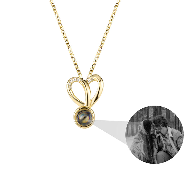 Personalized 925 Silver Rabbit Ears Necklace