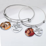 Personalized Photo Bangle Bracelet with Picture