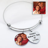 Personalized Photo Bangle Bracelet with Picture