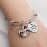 Personalized Photo Bangle Bracelet with Picture