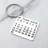 Personalized Photo Calendar Keychain, Picture Key Chains, Photo Key Ring