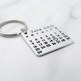 Personalized Photo Calendar Keychain, Picture Key Chains, Photo Key Ring
