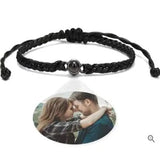 Personalized Couple Charm Bracelet with Picture Inside - Wedding Gift