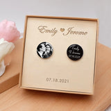 Personalized Photo Cufflinks Wedding Favors for Men