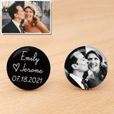 Personalized Photo Cufflinks Wedding Favors for Men