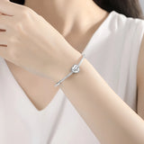 925 Silver Heart Charm Forever Bead for Bracelet DIY Jewelry