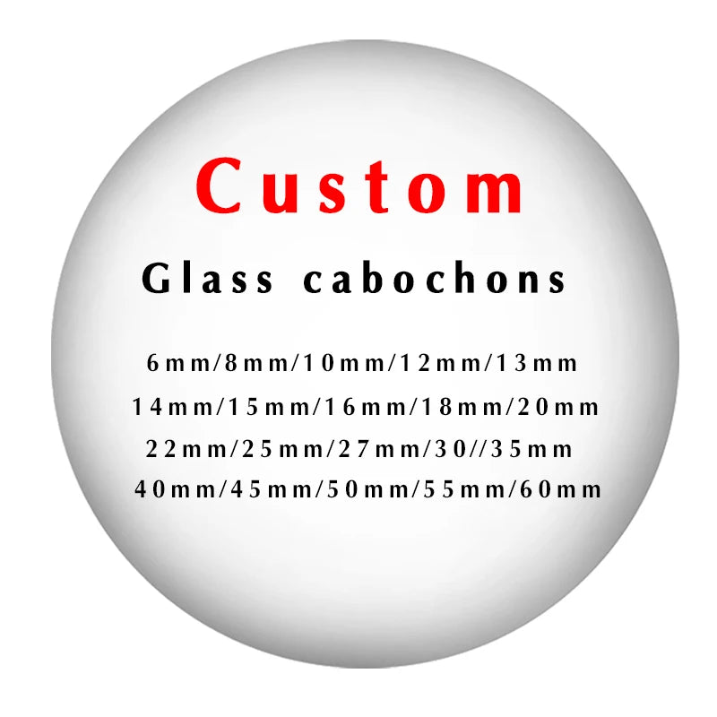Custom Glass Cabochons - Personalized Photo DIY - Various Sizes Available