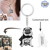 Custom Photo Keychain Family Pet Stainless Steel Keyring DIY Picture Keychain