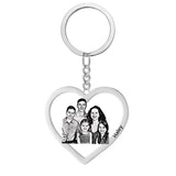 Personalized Pet Photo Keychain Stainless Steel Keyring