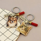Custom Photo Keychain Stainless Steel Family Pets DIY Picture Keychain