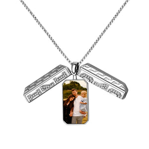 Personalized Men's Pendant Necklace Dad Boyfriend Photo Frame