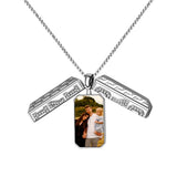 Personalized Men's Pendant Necklace Dad Boyfriend Photo Frame