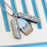 Personalized Men's Pendant Necklace Dad Boyfriend Photo Frame