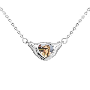 Personalized Photo Heart Necklace Gift for Women Mother's Gift
