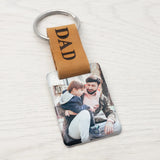 Custom Dad Key Chain Engraved Photo Keychain Gift for Mom