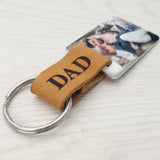 Custom Dad Key Chain Engraved Photo Keychain Gift for Mom