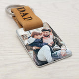 Custom Dad Key Chain Engraved Photo Keychain Gift for Mom
