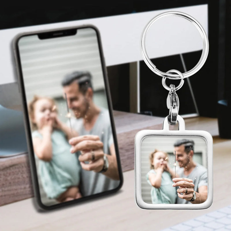 Personalized Photo Keychain Boyfriend-Girlfriend Anniversary Gift