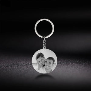 Personalized Photo Keychain Baby Family Picture Pendant Gift Pet Keyring
